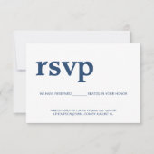 青白のシンプルな指定席 電話またはメール 出欠カード (正面)