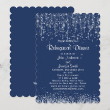 青白のストリングライト　冬のリハーサルディナー