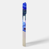 青白のバラとアネモネの花のモノグラム Case-Mate iPhoneケース (裏面 / 右)