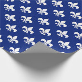 青白のフランス国章 ラッピングペーパー (角)