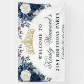 青白の冬の花誕生日 横断幕 (縦)