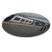 青白の列車 カッティングボード (角)