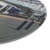 青白の列車 カッティングボード (角)