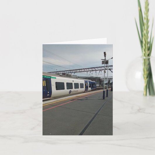 青白の列車 カード (正面)