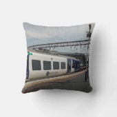 青白の列車 クッション (裏面)