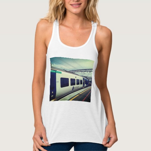 青白の列車 タンクトップ (正面)