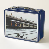 青白の列車 メタルランチボックス (裏面)