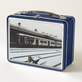 青白の列車 メタルランチボックス
