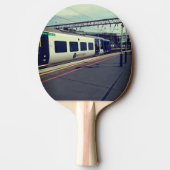 青白の列車 卓球ラケット (裏面)