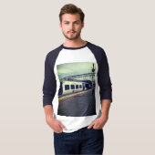 青白の列車 Tシャツ (正面フル)