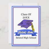 青白の卒業党 招待状 (正面)