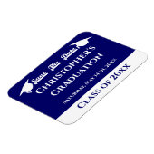 青白の卒業式の上限日付の保存 マグネット (左側)