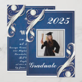 青白の卒業式2025 招待状 (正面/裏面)