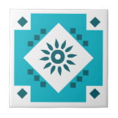 青白の南西セラミッ縁どクタイル タイル (正面)