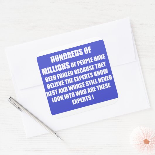 青白の智慧の言葉 スクエアシール (封筒)