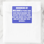 青白の智慧の言葉 スクエアシール (バッグ)