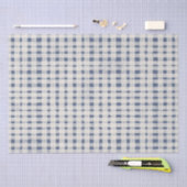 青白の格子縞とストライプのクリスマス 薄葉紙 (クラフト)