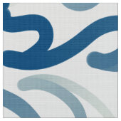 青白の模様地 ファブリック (クローズアップ)