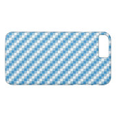 青白の正方形の背景 Case-Mate iPhoneケース (裏面(横))