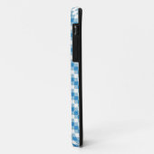 青白の正方形の背景 Case-Mate iPhoneケース (裏面/左)