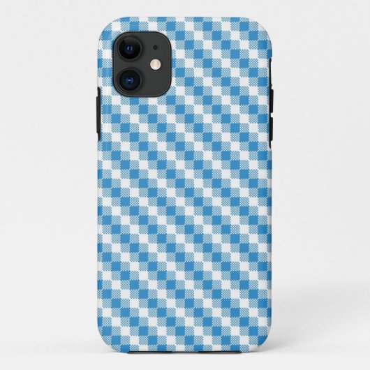 青白の正方形の背景 Case-Mate iPhoneケース (裏面)