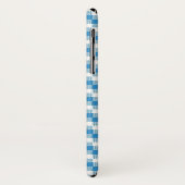 青白の正方形の背景 Case-Mate iPhoneケース (裏面/左)