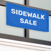 青白の歩道の販売 横断幕 (ビルの外側)