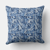 青白の絹地 クッション (裏面)