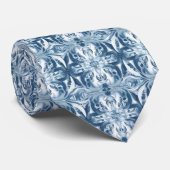 青白の絹地 ネクタイ (ロール)