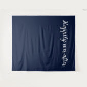 青白の背景を楽しく結婚過ごす タペストリー (正面(横))