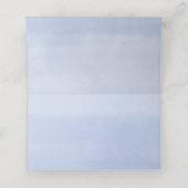 青白の花のグリーンがエレガントな名札 プレイスカード (内部開封)