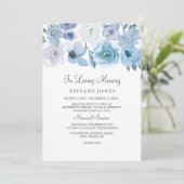 青白の花模様 追悼式 招待状 (スタンド正面)