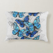 青白の蝶の構成 アクセントクッション (裏面)