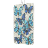 青白の蝶の構成 カーエアーフレッシュナー (左)