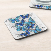青白の蝶の構成 コースター (左側)