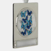 青白の蝶の構成 シルバープレートバナーオーナメント (右)