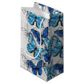 青白の蝶の構成 スモールペーパーバッグ (正面アングル)