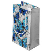 青白の蝶の構成 スモールペーパーバッグ (裏面アングル)