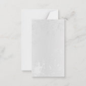 青白の蝶の構成 ノートカード (裏面)