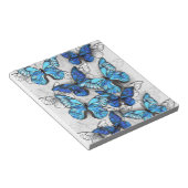 青白の蝶の構成 ノートパッド (アングル)