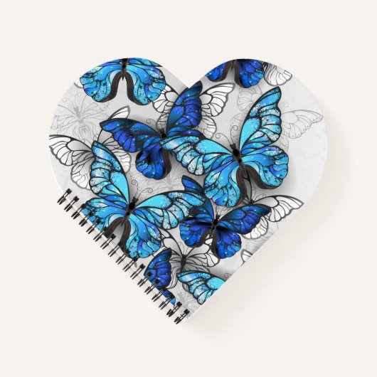 青白の蝶の構成 ノートブック (正面)