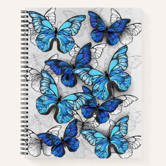 青白の蝶の構成 ノートブック (正面)