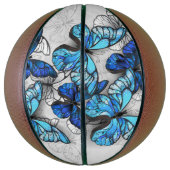 青白の蝶の構成 バスケットボール (縦)