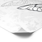 青白の蝶の構成 フォトプリント            (角)