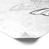 青白の蝶の構成 フォトプリント            (角)