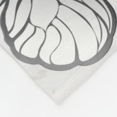 青白の蝶の構成 フリースブランケット (角)