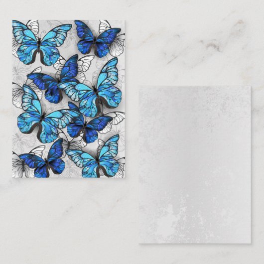 青白の蝶の構成 プレイスカード (正面/裏面)