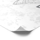 青白の蝶の構成 ポスター (角)