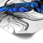 青白の蝶の構成 ポスター (コーナー)
