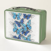 青白の蝶の構成 メタルランチボックス (裏面)